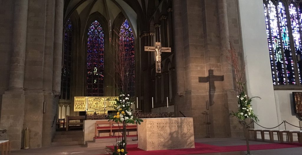 Eine Kopie des Mindener Kreuzes hängt im Dom zu Minden. Foto: Hans-Jürgen Amtage Eine Kopie des Mindener Kreuzes hängt im Dom zu Minden. Foto: Hans-Jürgen Amtage