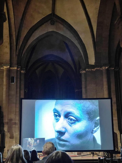Der Stummfilm "Die Passion der Jungfrau von Orléans" wurde mit einer Live-Orgelimprovisation im Mindener Dom aufgeführt. Foto: DVM