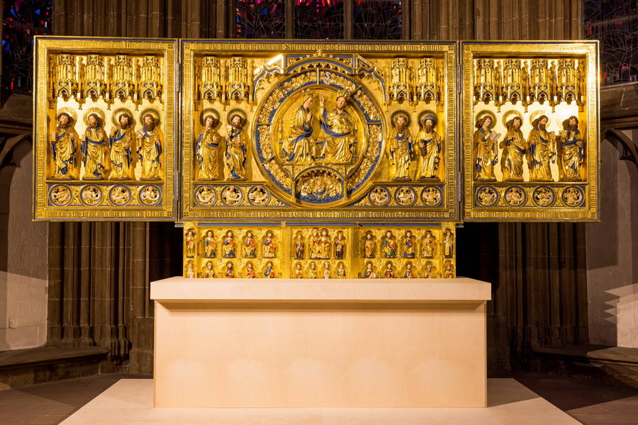Die Goldene Tafel kehrte als Replik 2002 in den Dom zu Minden zurück. Foto: DVM/Christian Schwier